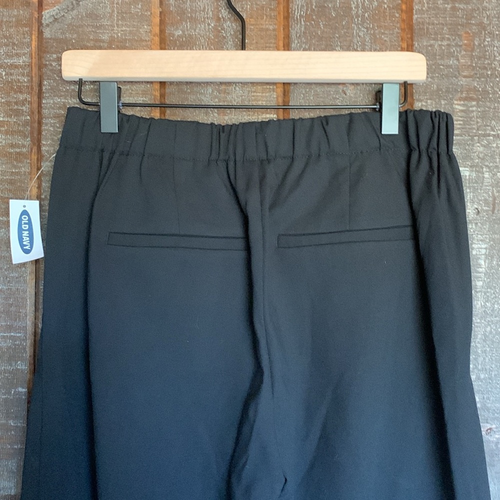New Old Navy womens black pants wide leg size 6 tall 6T business casual career - Picture 9 of 11